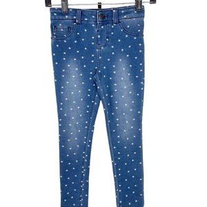 Cat & Jack Blue Allover Star Pattern Super Stretch Jeggings Size 6/6x